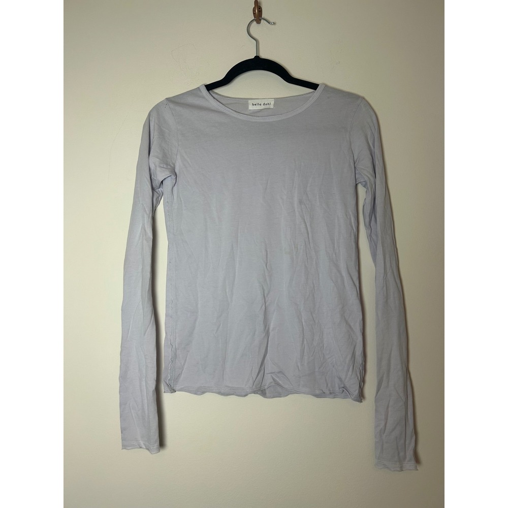 bella dahl‎ Womens Lilac Long Sleeve Crew Neck Basic Top Shirt Size M